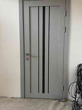 Двері екокошпон, Полотно, серія TETRA, Модель Т-03 (сатин) Колір: Сірий мат. (НОВИНКА) Київ