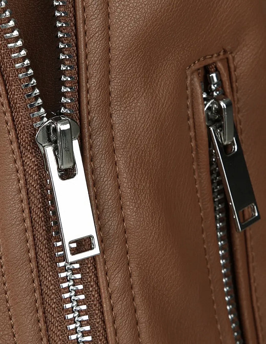 Куртка косуха  женская эко кожа Коричневый M-L Харьков - изображение 7