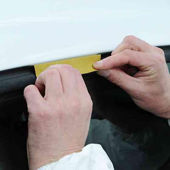 Стрічка маскувально притримуюча APP TOM (загин 10мм) 45мм х 10м жовта, 070303 Винница