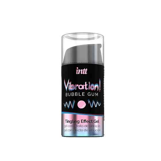Жидкий вибратор Intt Vibration Bubble Gum (15 мл), густой гель, очень вкусный, действует до 30 минут Sex Aura Киев