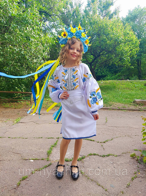 Детское вышитое платье с васильками и колосками Кривой Рог - изображение 8