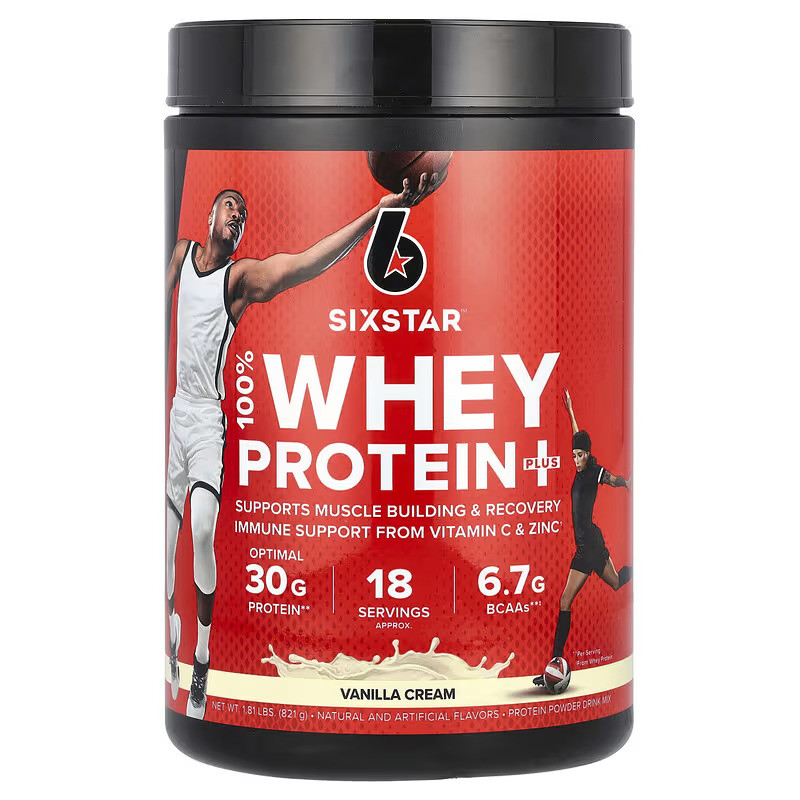 Протеїн Six Star 100% Whey Protein Plus 821 g (Vanilla Cream) Луцьк - фото 1
