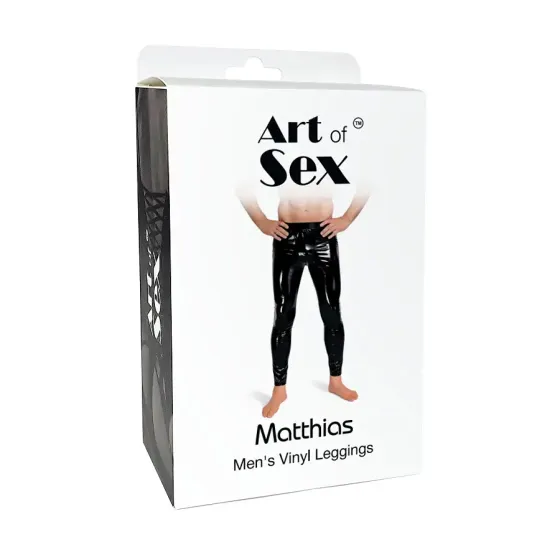 Лаковані чоловічі легінси Art of Sex - Matthias, колір чорний, розмір M Львов