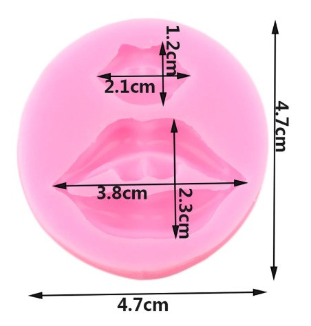 Молд силиконовый Губы 47 мм розовый Киев - изображение 2