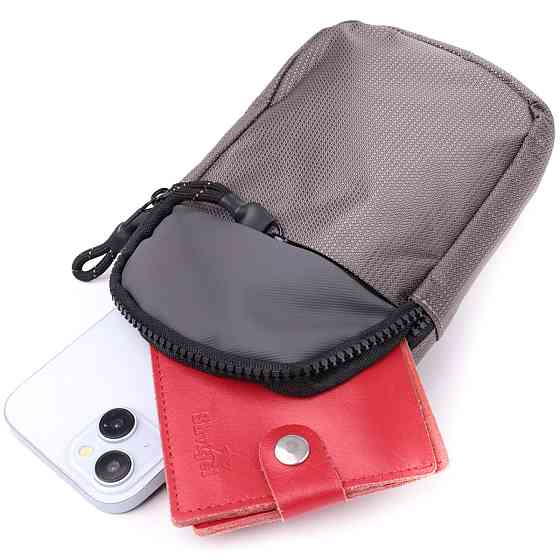 Удобная слинг сумка для путешествий из качественного текстиля Vintage 22869 Серый Киев