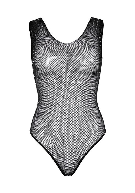Leg Avenue Rhinestone fishnet bodysuit OS Black Sex Aura Київ - фото 5