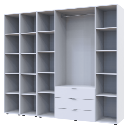 Комплект шкафов для одежды Doros Гелар (3 шт.) 231,4х49,5х203,4 см Белый (DRS-011175) Львов