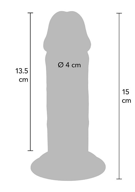 Фалоімітатор реалістичний на присосці TOY JOY Deluxe Dual Density, 15 × 4 см Sex Aura Київ - фото 9
