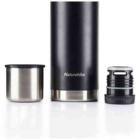 Термос Naturehike Q-9H NH19SJ010, 304 сталь, 1.0 л, чорний Рівне