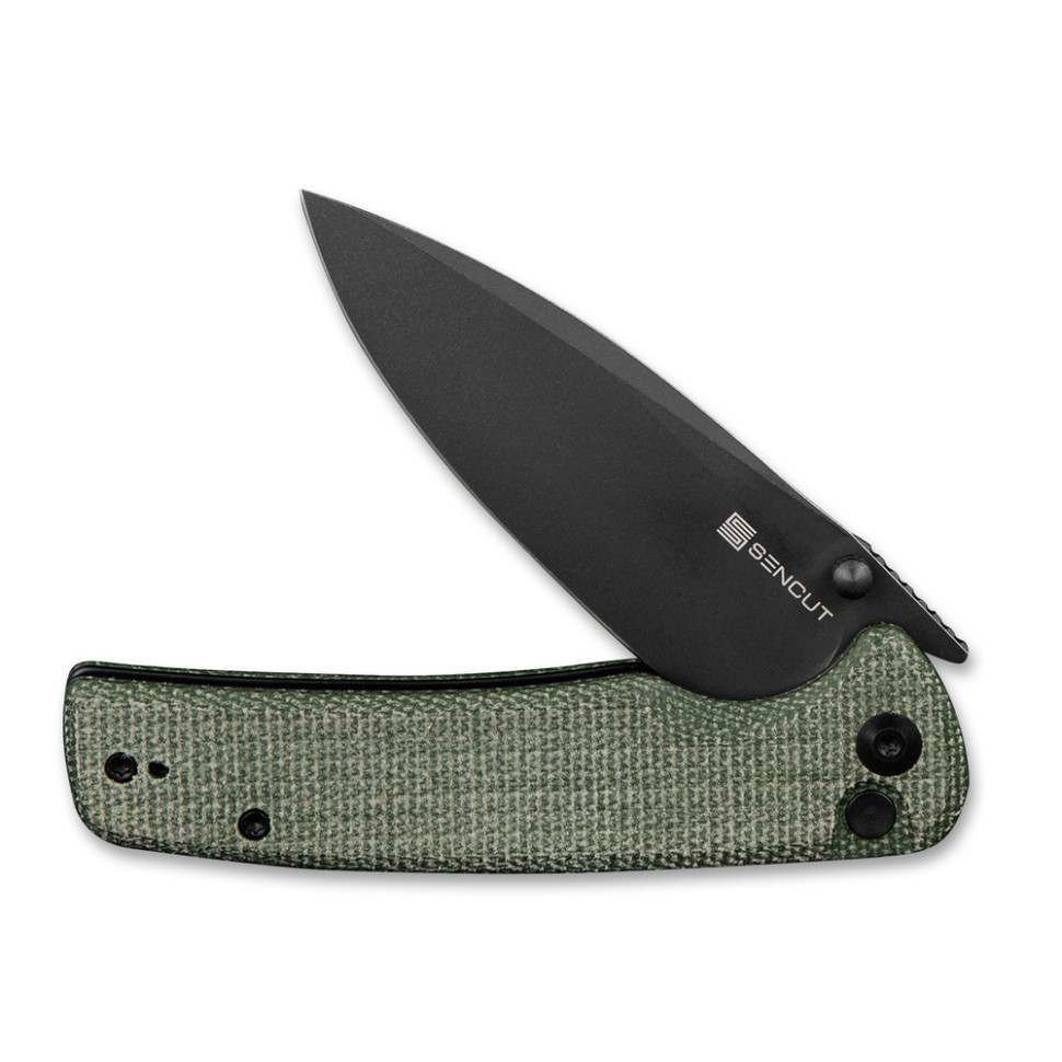 Ніж складаний туристичний Sencut Sachse, (8.8 см)  9Cr18MoV / Micarta зелений Київ - фото 6