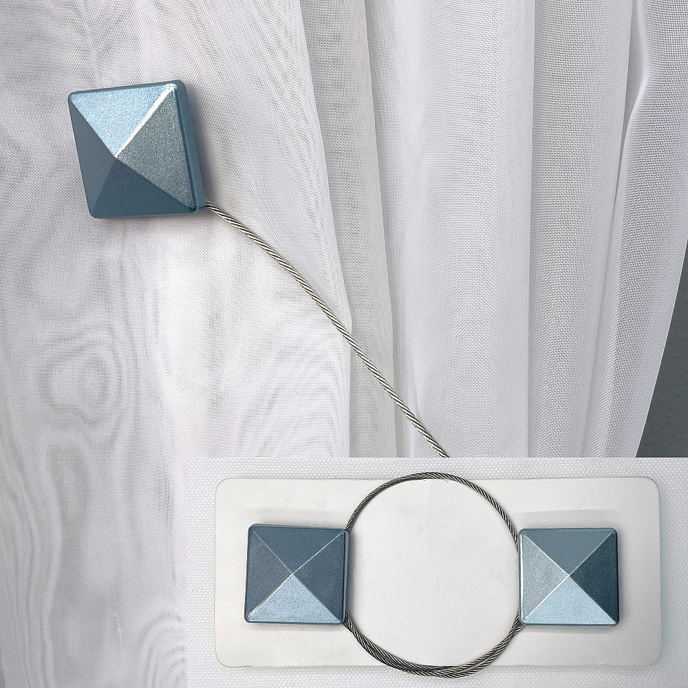 Магниты для штор и гардин Квадрат набор 2 шт Голубой (81-131) Киев - изображение 1