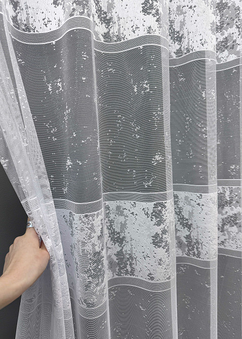 Тюль VR-Textil 1528т Преміум Жакард Білий 350х270 см (42-1256) Київ - фото 4