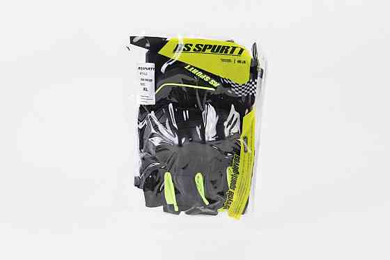 Перчатки мотоциклетні без пальців XL-Чорно-Салатові Киев