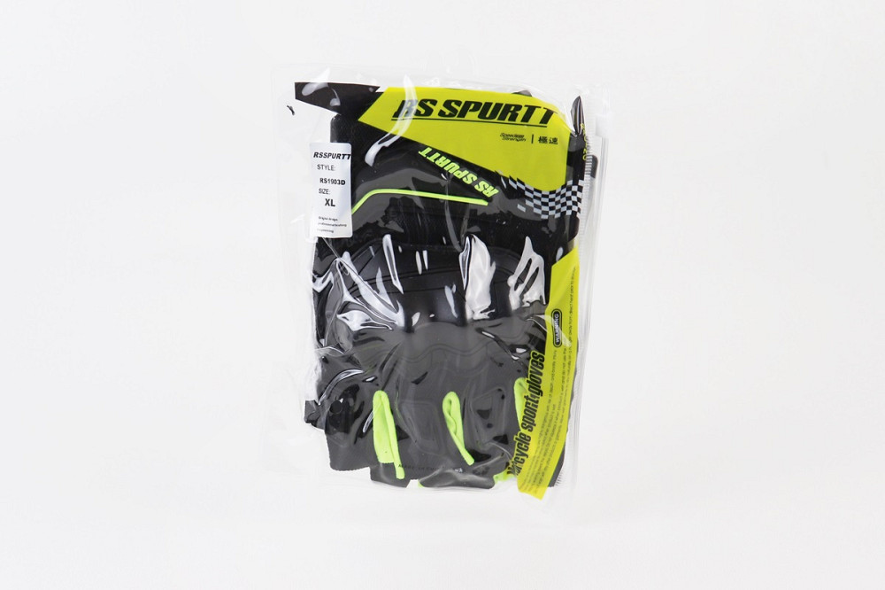 Перчатки мотоциклетні без пальців XL-Чорно-Салатові Киев - изображение 2