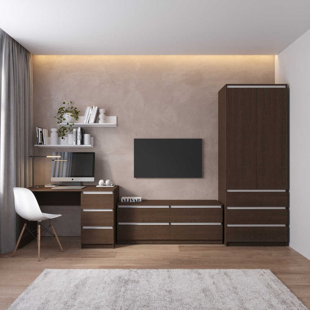 Комплект мебели в гостиную VAYS, шкаф R-9 тумба R-6 стол R-1 полки М-22 Львов - изображение 2