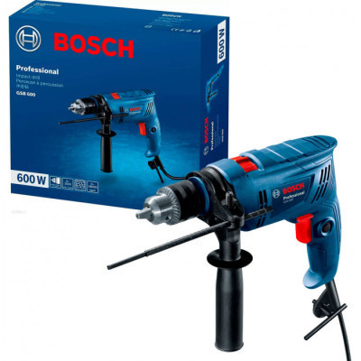 Дриль Bosch GSB 600, 600Вт, 1-10 мм, 3000 об/хв, 48000 уд/хв (0.601.1A0.320) Вінниця - фото 8