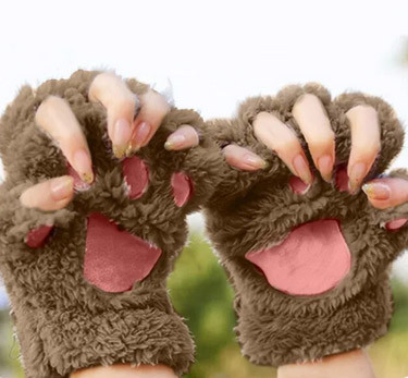 Рукавички без пальців жіночі хутряні Київ - фото 1