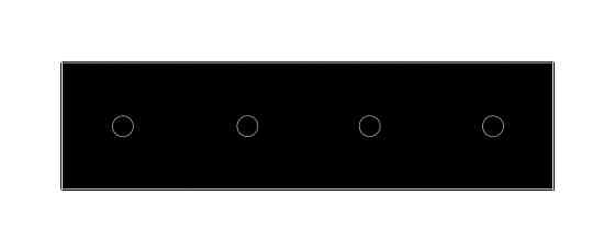 Розумний сенсорний ZigBee вимикач 4 сенсора (1-1-1-1) Livolo чорний скло (VL-C704Z-12) Коломыя