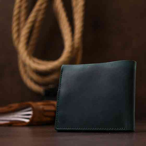 Модное винтажное портмоне Shvigel 16498 Зеленый Киев