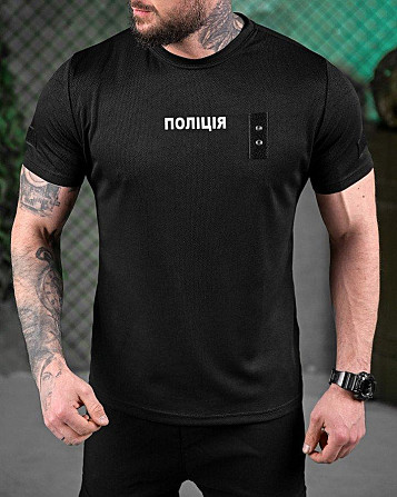 Футболка полиция black ВТ6013 Киев - изображение 6