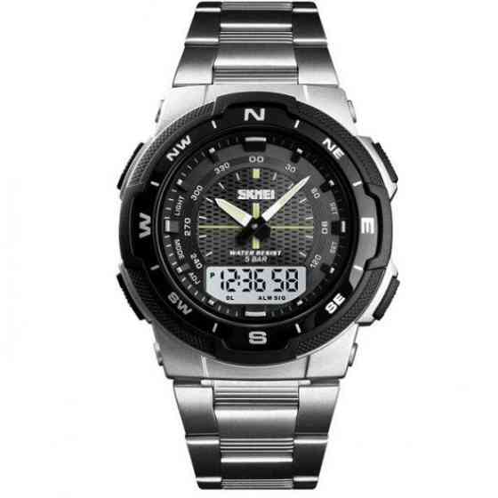 Чоловічий годинник Skmei 1370 Marshal Сріблясті Вінниця
