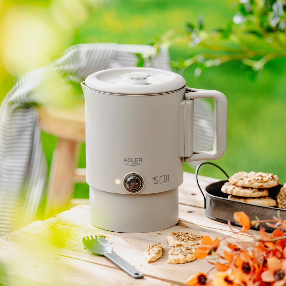 Електрочайник Adler AD 1388g дорожній 650Вт/ 0.8л/ подвійні стінки/ автовимкнення/сірий Вінниця - фото 10
