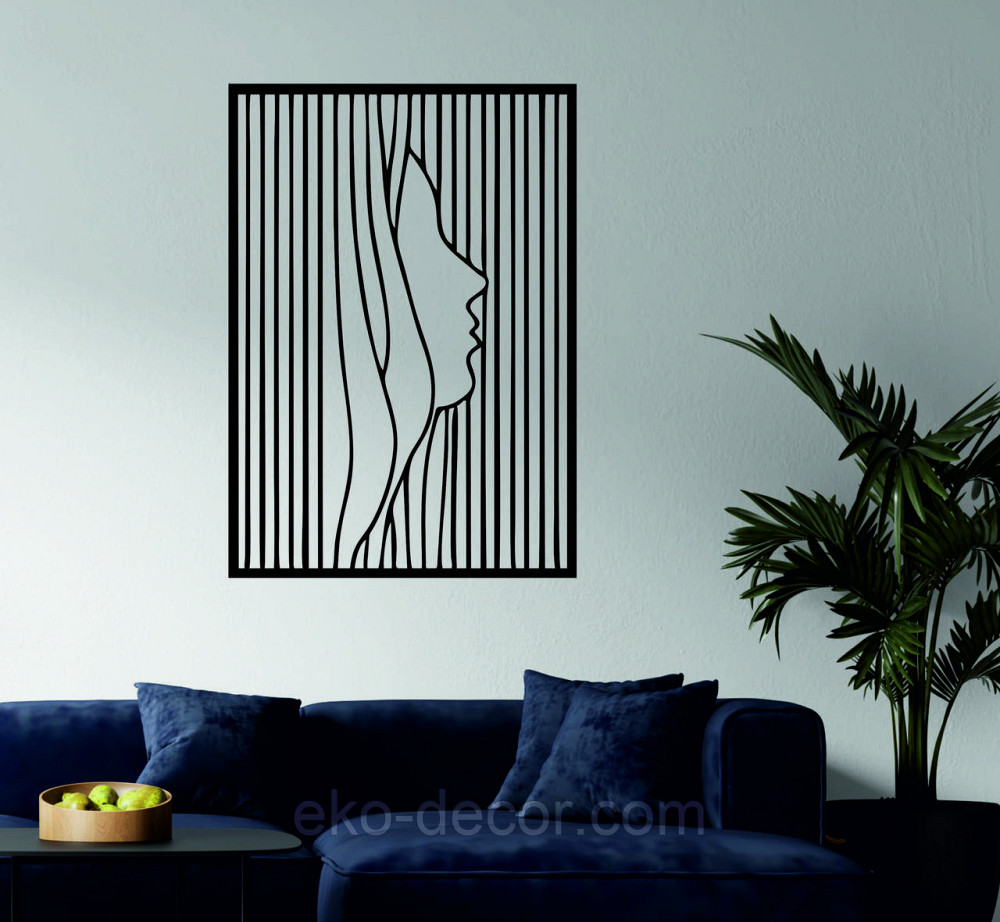 Декоративне настінне 3D Панно «Силует жінки», Декор на стіну з об'ємом Київ - фото 2