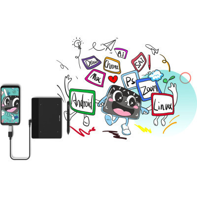 Графический планшет XP-Pen Deco Fun Black (Deco Fun XS_BK) Винница - изображение 7