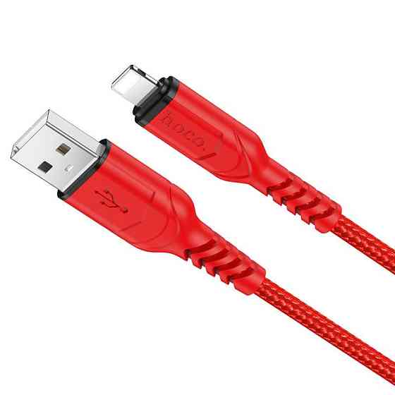 Кабель HOCO X59 USB to iP 2.4A, 1m, nylon, TPE connectors, Red Одесса