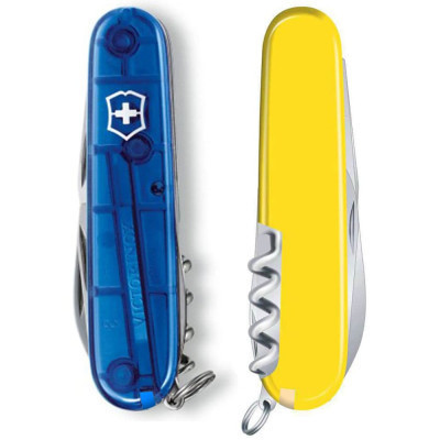 Нож Victorinox Spartan Ukraine 91 мм Синьо-прозорий/Жовтий (1.3603.T2.8) Винница - изображение 6