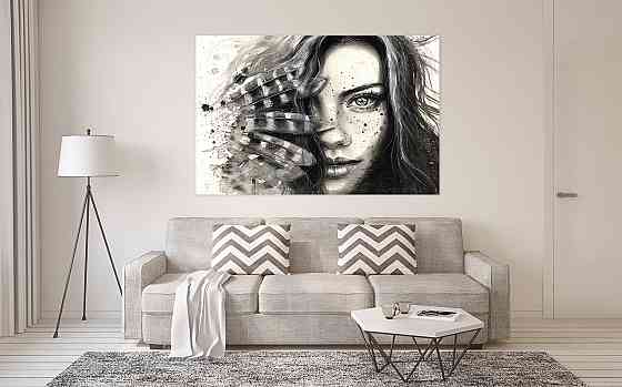 Картина холст у вітальню / спальню Дівчина    MLP_2 ( 60х30см ) 80х160см Київ