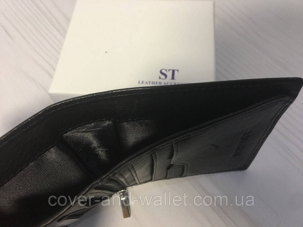 Маленький кожаный мужской кошелек вертикального типа ST B MS-33 Киев - изображение 5