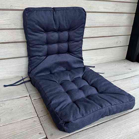 Подушка для стільців (50x120х8 см) подвійна Decorator Мальмо колір темно-синій 84-150 Київ