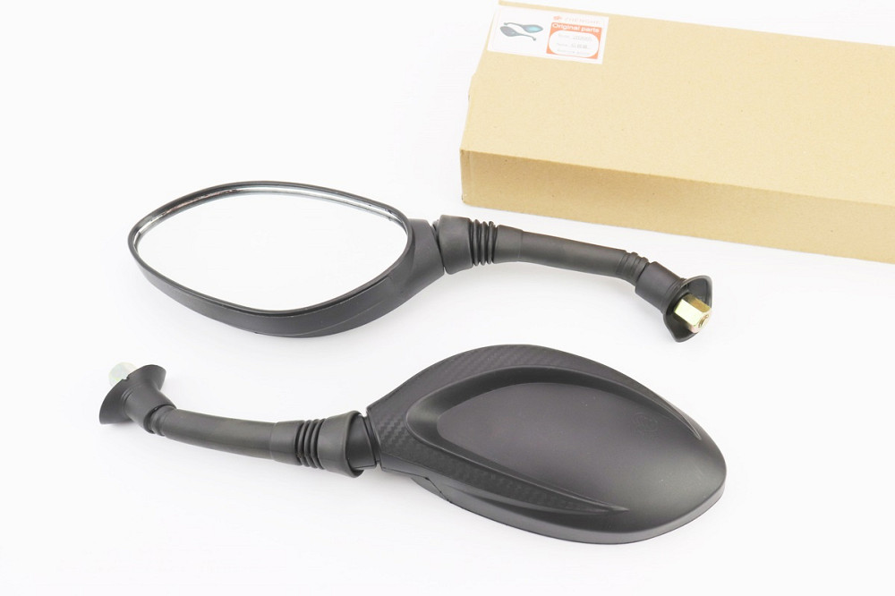 Дзеркала к-кт DIO- чорні з карбонової вставкою "краплі", м8 "довга ніжка в чохлі гумовому" (ССС - знак якості), від 10шт -10% Киев - изображение 1