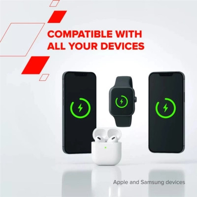 Зарядное устройство Canyon 4-in-1 wireless charging stand 30W + cable 1.0m white (CNS-WCS405WW/A) Винница - изображение 2