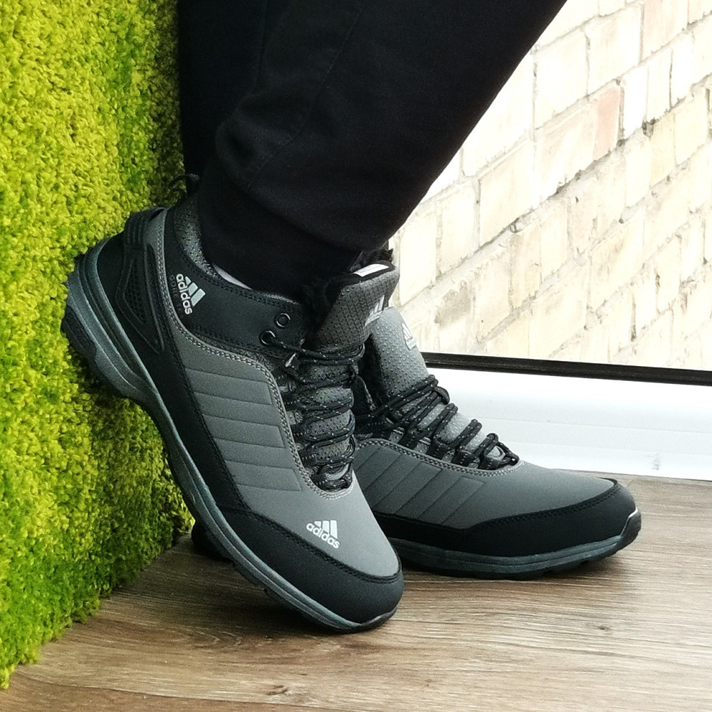 Зимние Кроссовки Adidas GORE-TEX Мужские Серые с МЕХОМ Ботинки Адидас (размеры: 42,43,44,46) ВидеоОбзор Днепр - изображение 8