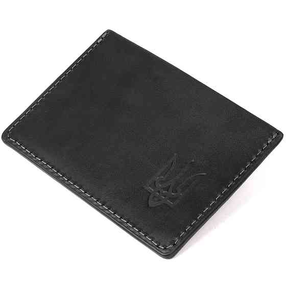 Кожаная обложка для пенсионного удостоверения GRANDE PELLE 11506 Черный Киев