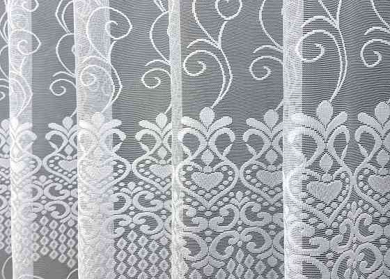 Тюль жаккард, цвет белый 1610т Киев