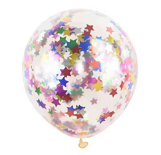 Шарики прозрачные с конфетти микс 12'' 30см Киев