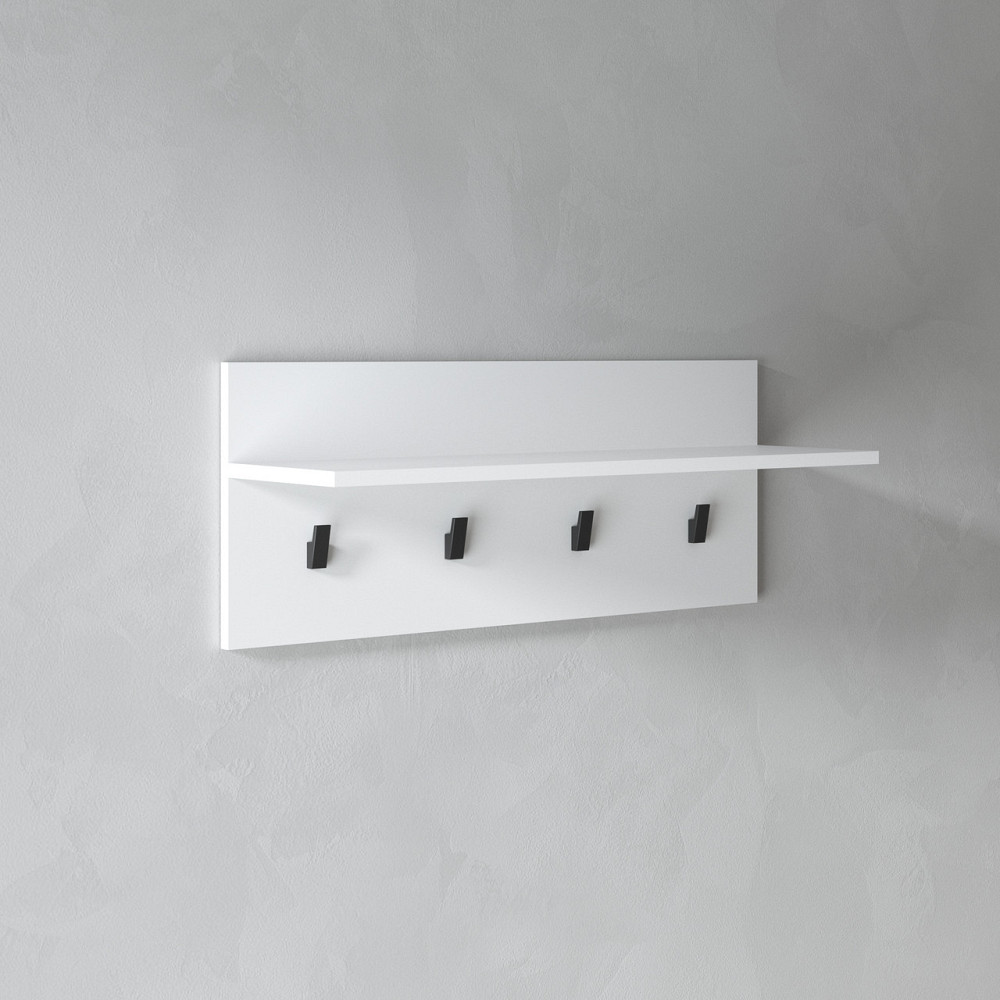 Вешалка настенная VAYS для одежды на 4 крючка с полкой M-46 Львов - изображение 2