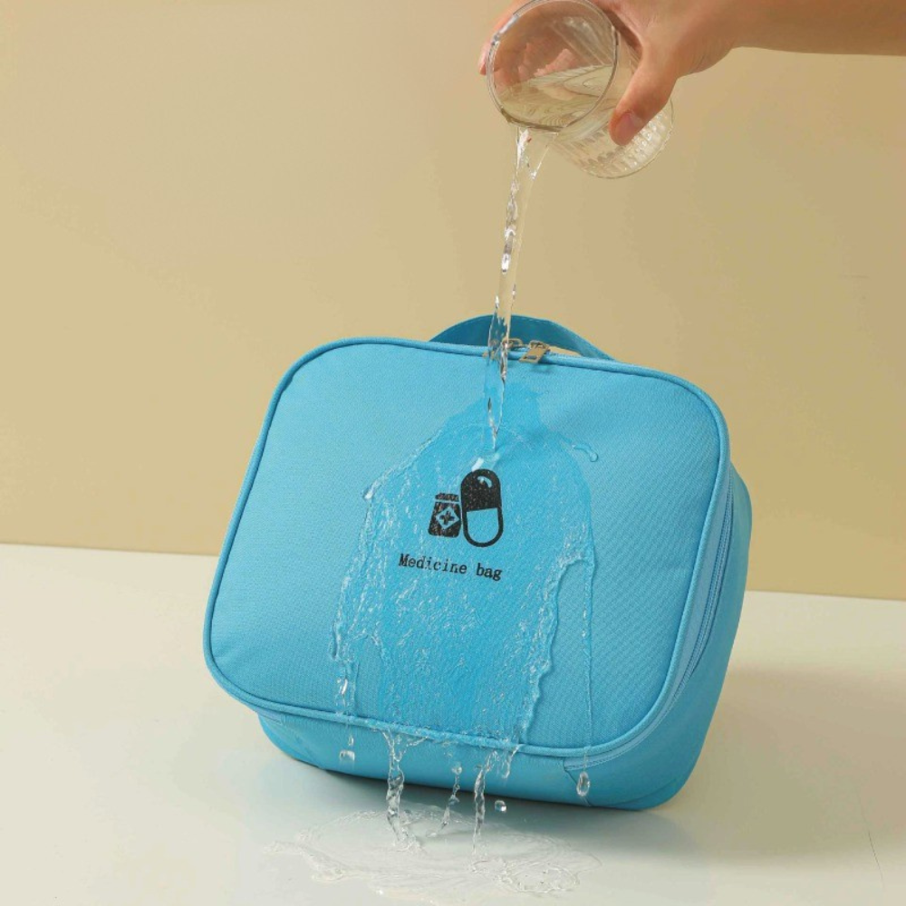 Сумка-аптечка дорожня для медикаментів в подорож, таблетниця портативна для ліків, блакитна Кам'янець-Подільський - фото 2