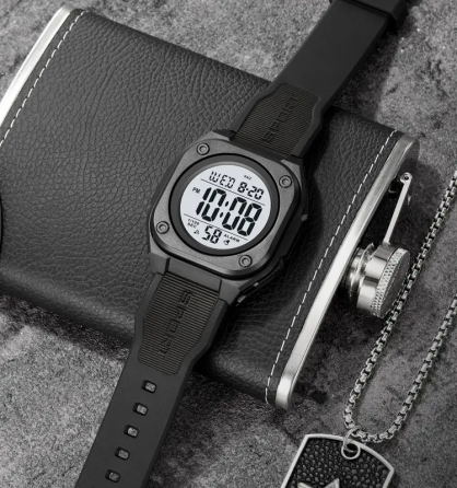 Часы мужские наручные спортивные Skmei 2160 (Черный с белым циферблатом) Киев