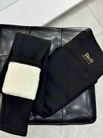 Жіночі теплі базові лосини з накатом трикотаж на хутрі Чорний, 50/52 Одеса