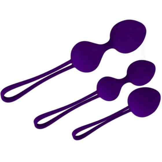 Набор вагинальных шариков Dark Purple Trio темно-фолетовый Sex Aura Киев