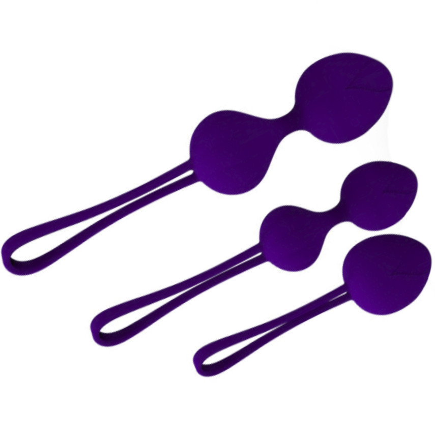 Набор вагинальных шариков Dark Purple Trio темно-фолетовый Sex Aura Киев - изображение 1