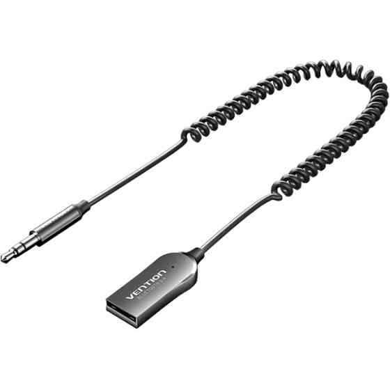 Автомобільний аудіоприймач AUX TRS 3.5мм USB Bluetooth 5.4 Coiled Cable 1.5M Gray Zinc Alloy Вінниця