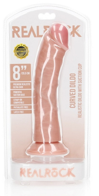 Фаллоимитатор Curved Realistic Dildo with Suction Cup - 8/ 20,5 cm Sex Aura Киев - изображение 1