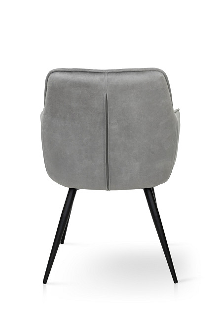 Крісло Наомі, чорний/ велюр світл-сірий Київ - фото 5