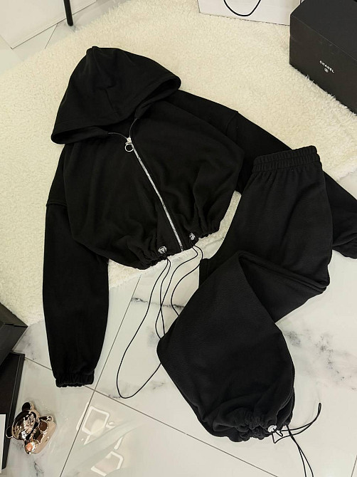 Жіночий трендовий  теплий костюм оверсайз з подвійного полар флісу Одеса - фото 2