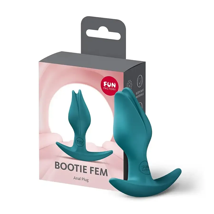 Анальная пробка Fun Factory BOOTIE FEM Bottle Green, в виде бутона, диаметр 2,9 см, тонкий ограничитель Львов - изображение 6
